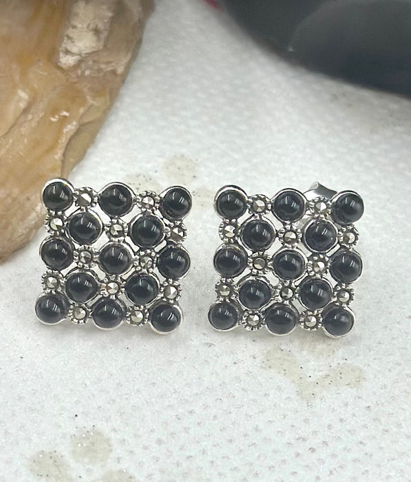 Sterling Silver 2 Carat Black Diamond Stud Earrings – Silver Chic